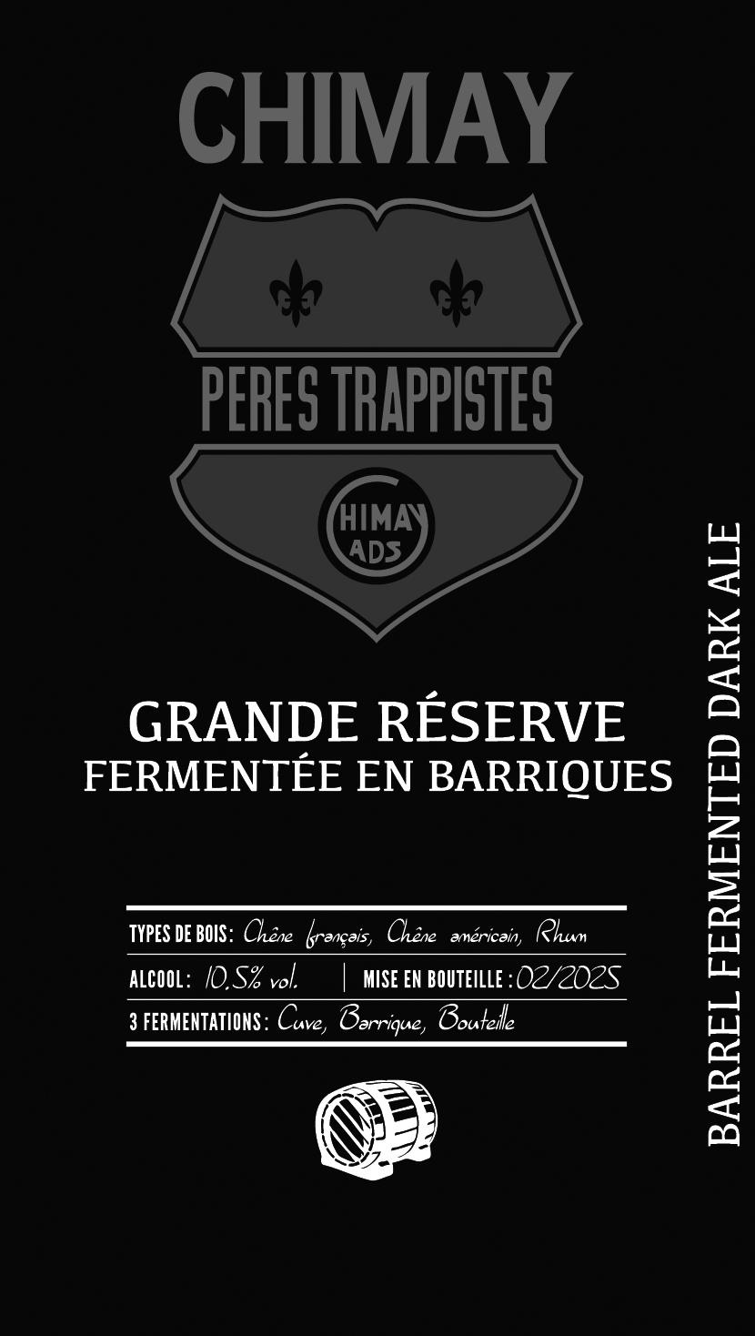 TABC label artwork for CHIMAY GRANDE RÉSERVE - (FERMENTEE EN BARRIQUES)