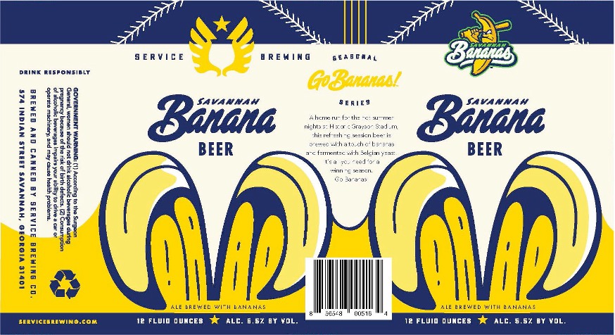 TABC label artwork for Savannah Banana