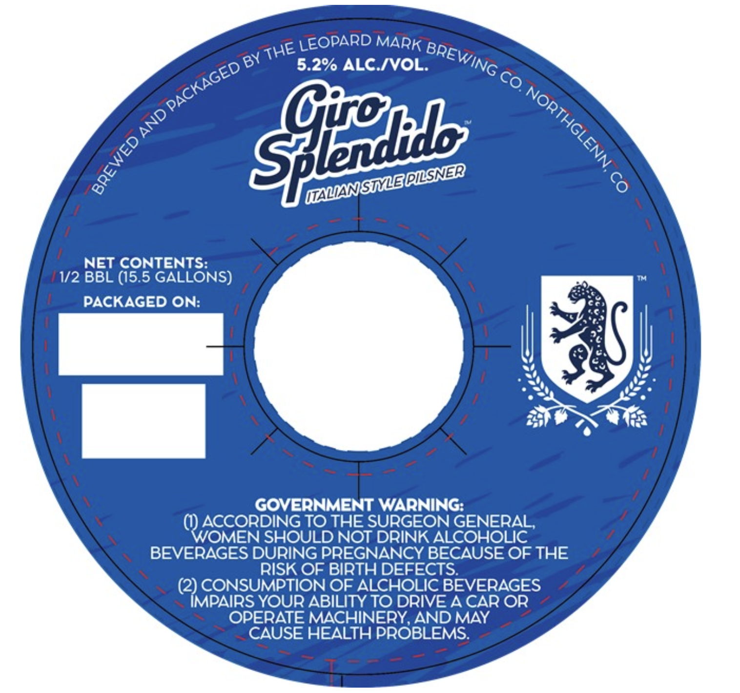 TABC label artwork for GIRO SPLENDIDO