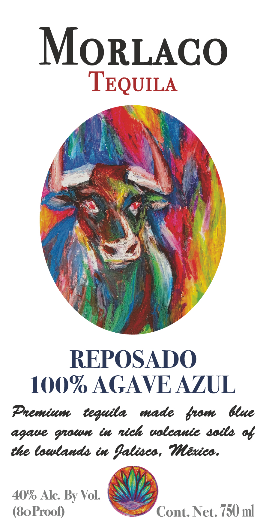 TABC label artwork for Morlaco Reposado Tequila