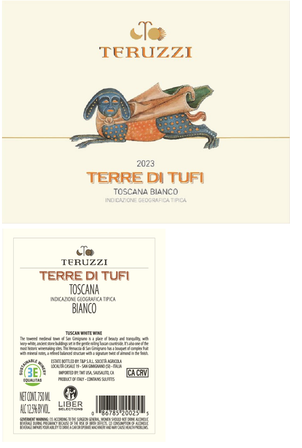 TABC label artwork for Teruzzi Terre di Tufi Toscana
