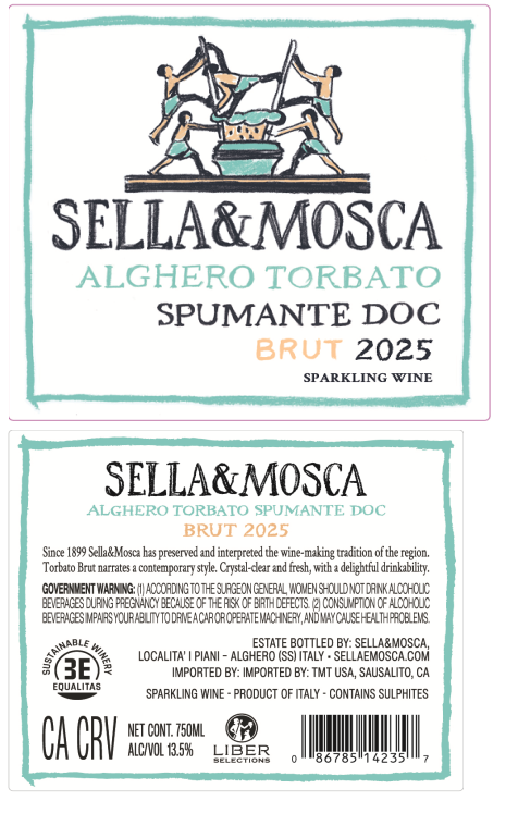 TABC label artwork for Sella & Mosca Torbato Alghero