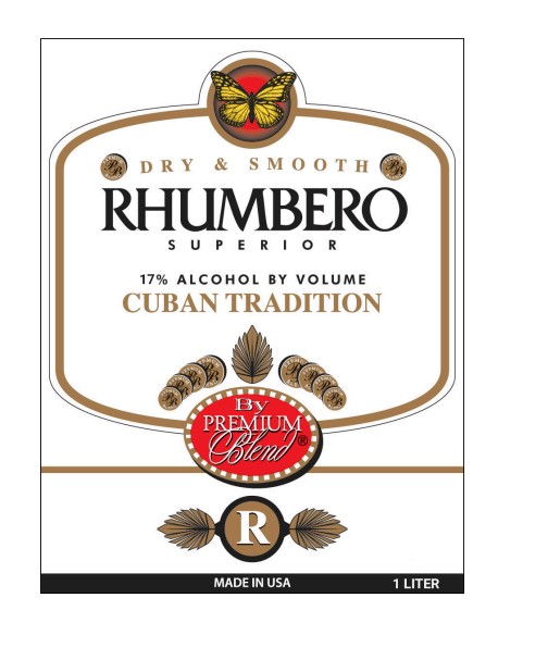 TABC label artwork for Rhumbero Superior Dry & Smooth