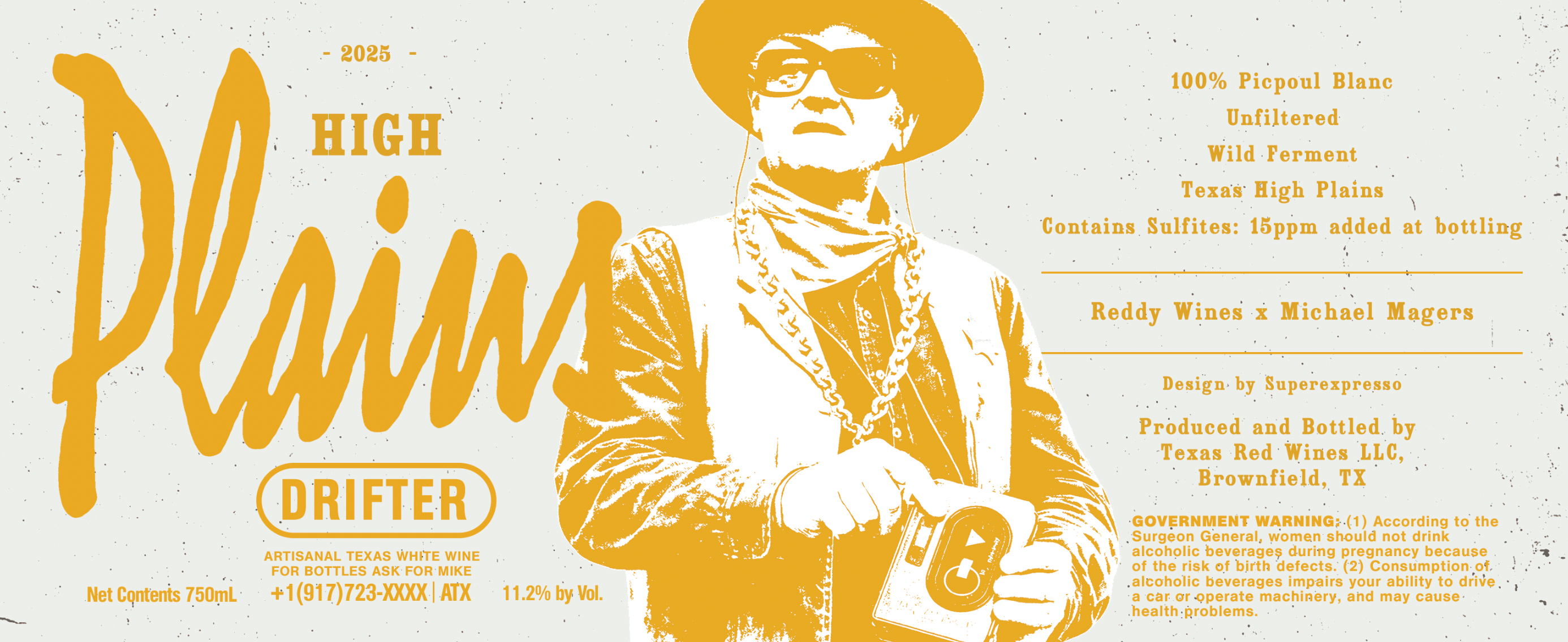 TABC label artwork for REDDY WINES HIGH PLAINS DRIFTER PICPOUL BLANC