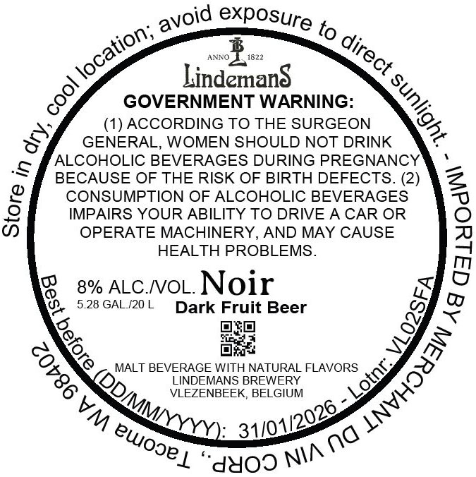 TABC label artwork for Lindemans Noir
