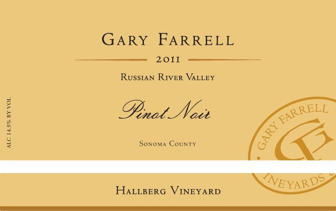 TABC label artwork for Gary Farrell Hallberg Vineyard Pinot Noir