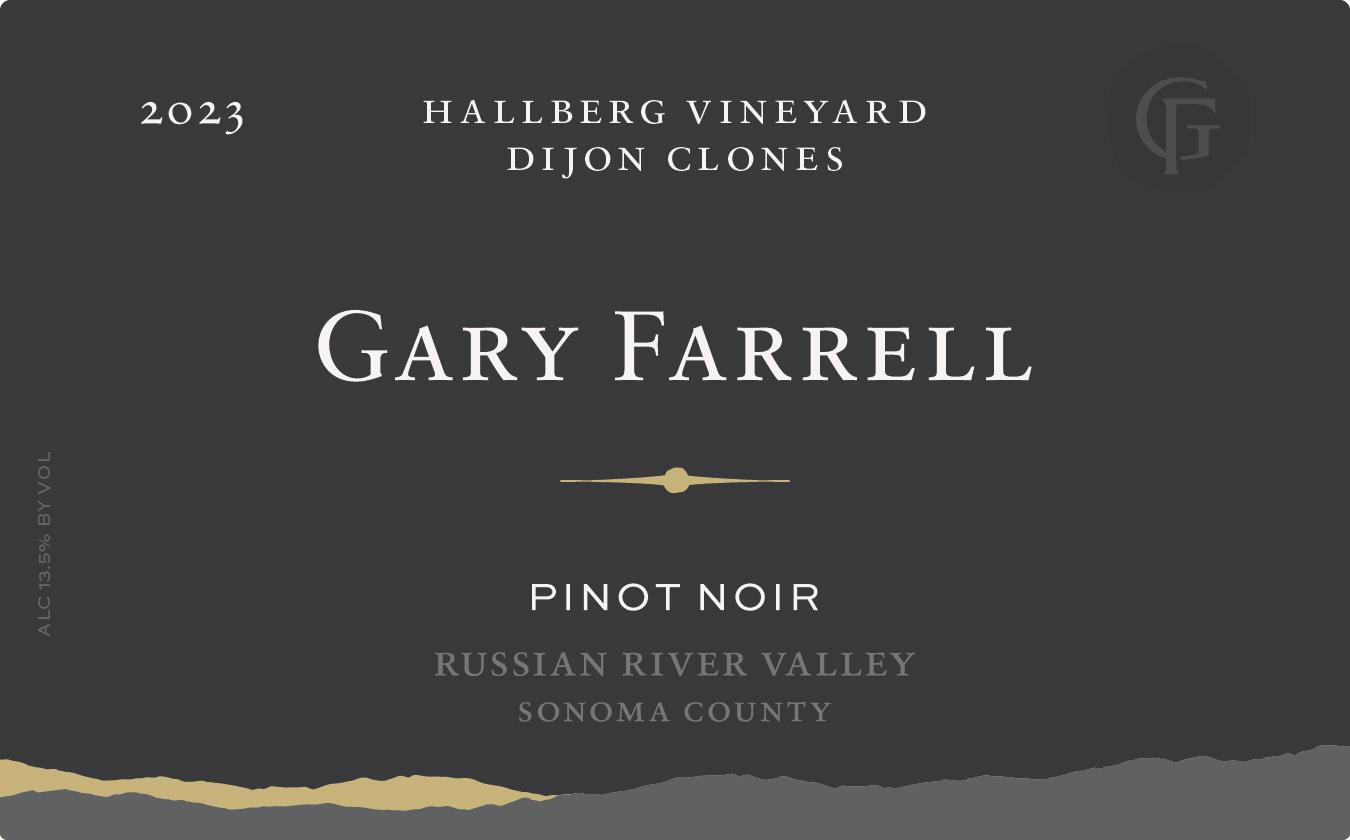 TABC label artwork for Gary Farrell Pinot Noir Vineyard - Hallberg- Dijon Clones