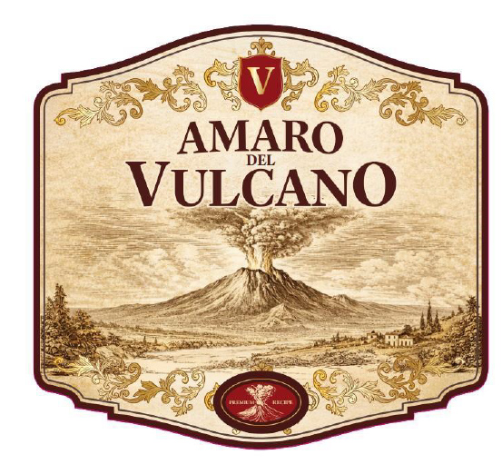 TABC label artwork for Amaro Del Vulcano