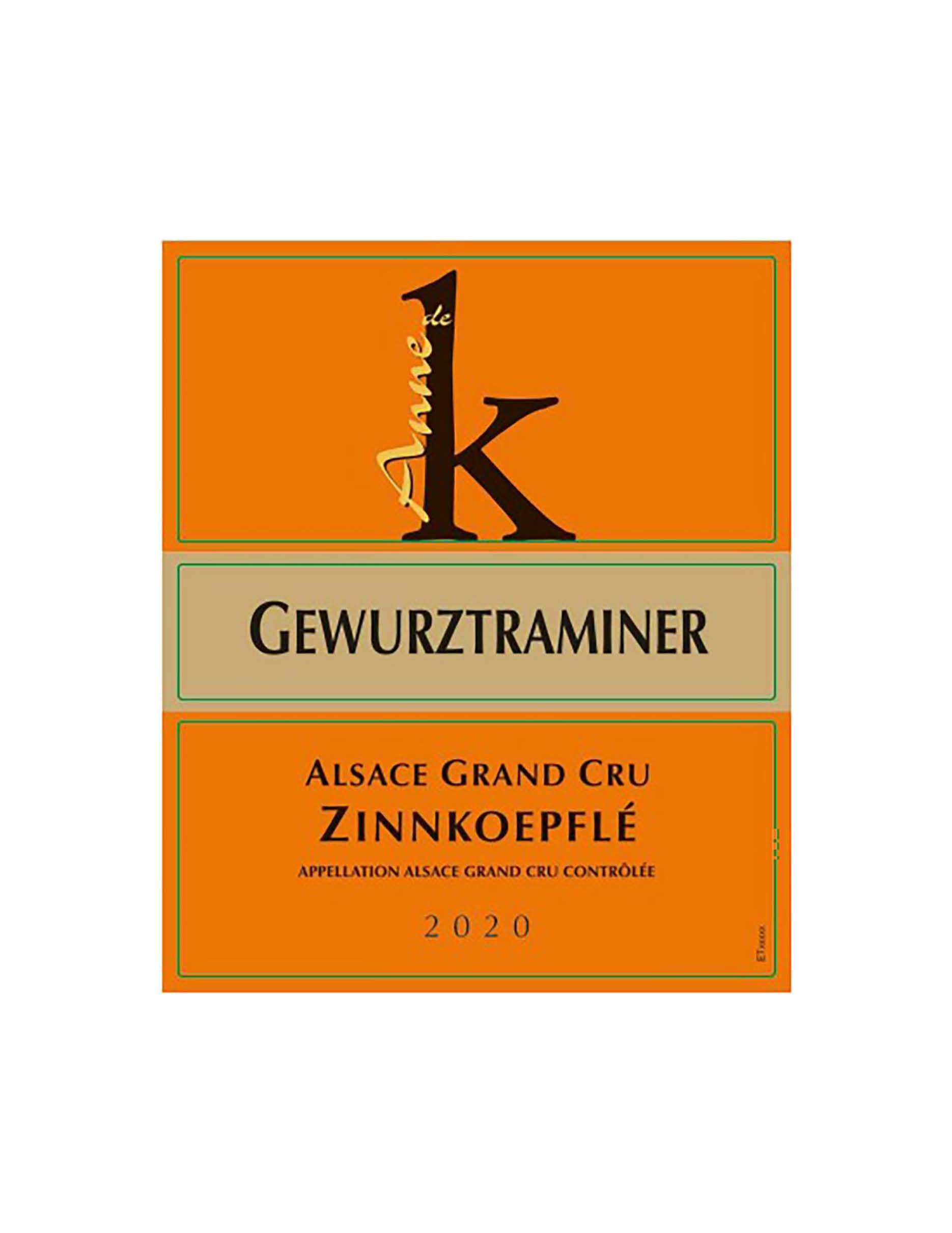 TABC label artwork for Anne De K Gewurztraminer Grand Cru