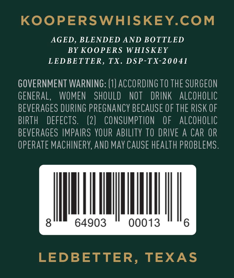 TABC label artwork for Barrel Reserve A Blend of Straight Rye Whiskeys