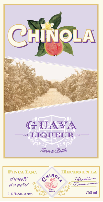 TABC label artwork for Chinola Guava Liqueur Estate Grown