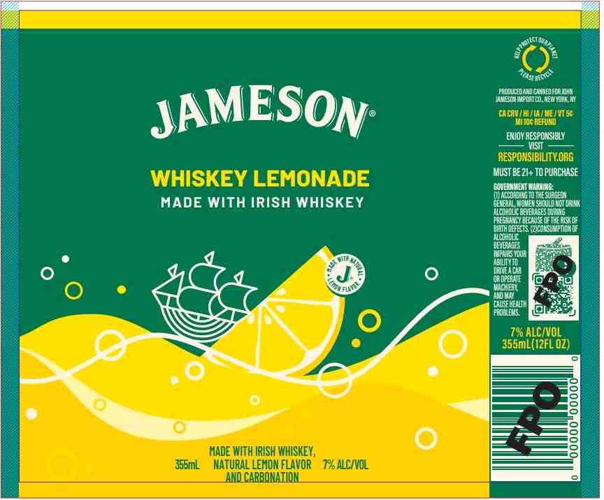 TABC label artwork for JAMESON WHISKEY LEMONADE