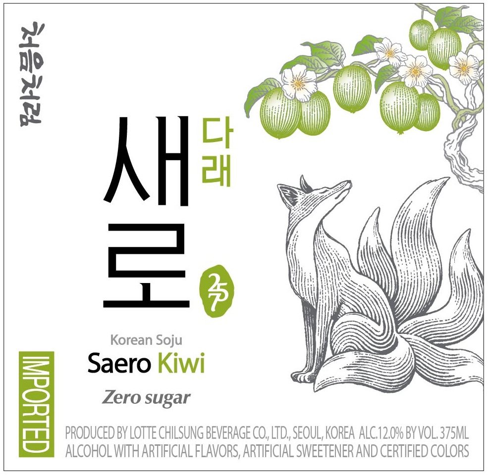 TABC label artwork for SAERO KIWI SOJU