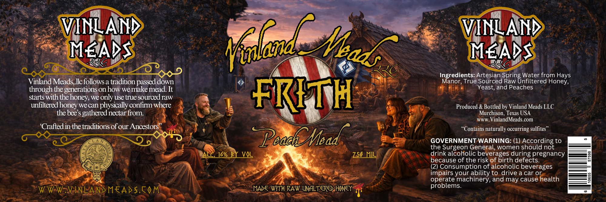 TABC label artwork for VINLAND MEADS LLC FRITH PEACH MEAD