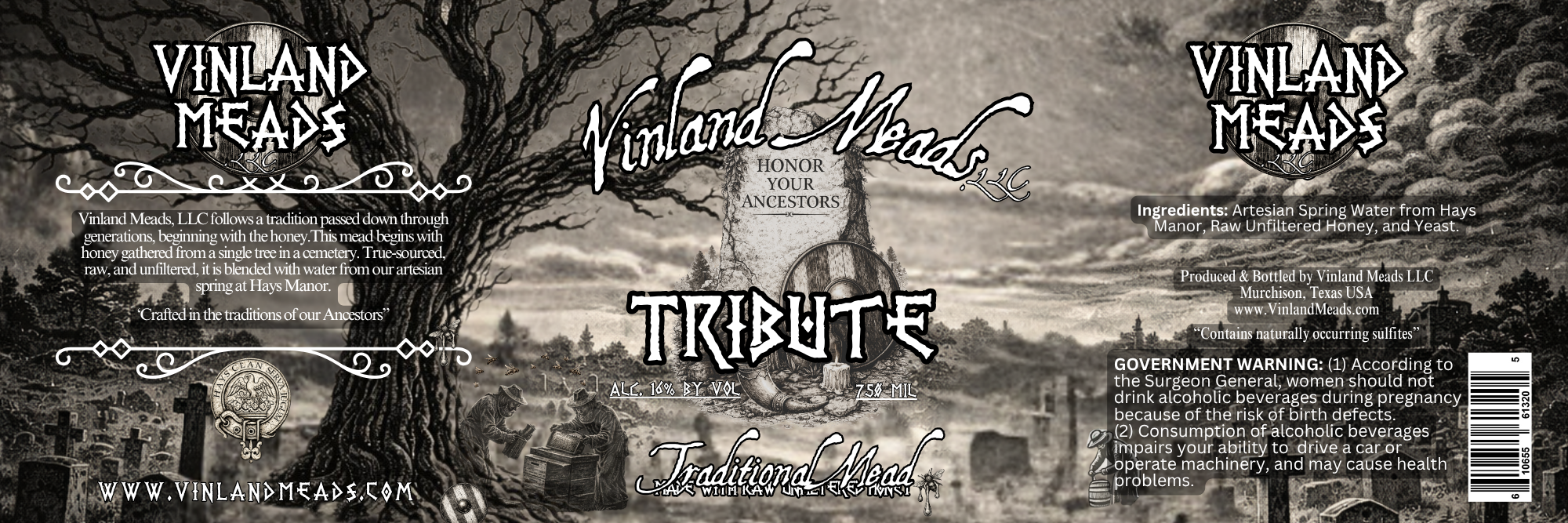 TABC label artwork for VINLAND MEADS LLC TRIBUTE