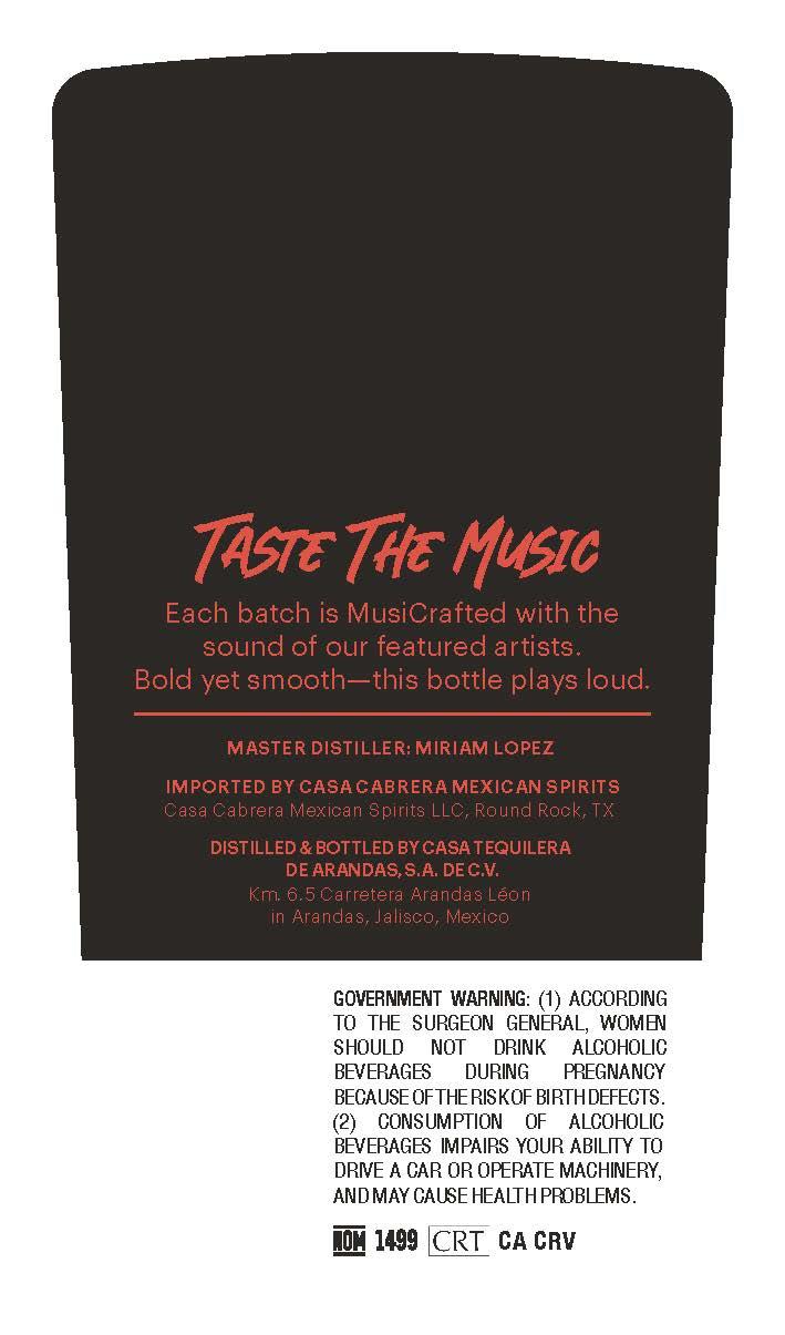 TABC label artwork for El Musico Tequila
