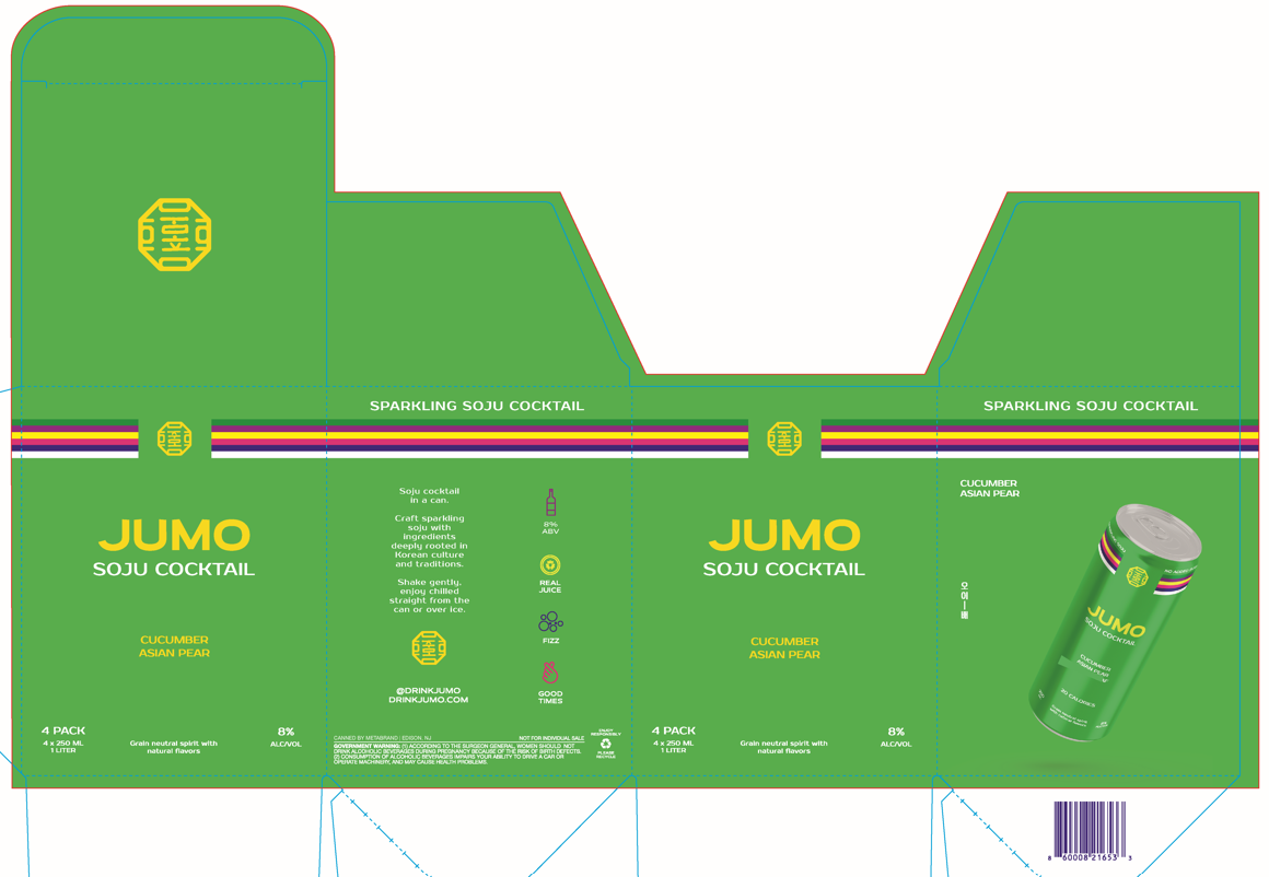 TABC label artwork for Jumo Soju Cocktail RTD