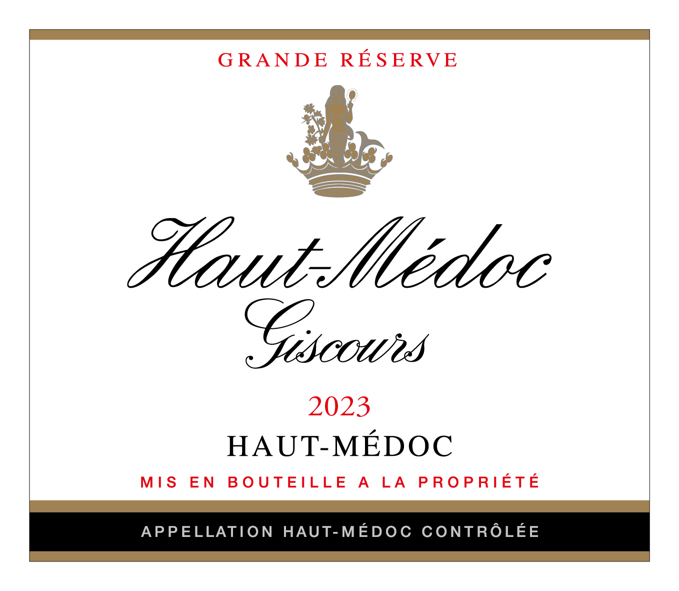 TABC label artwork for HAUT-MEDOC GISCOURS