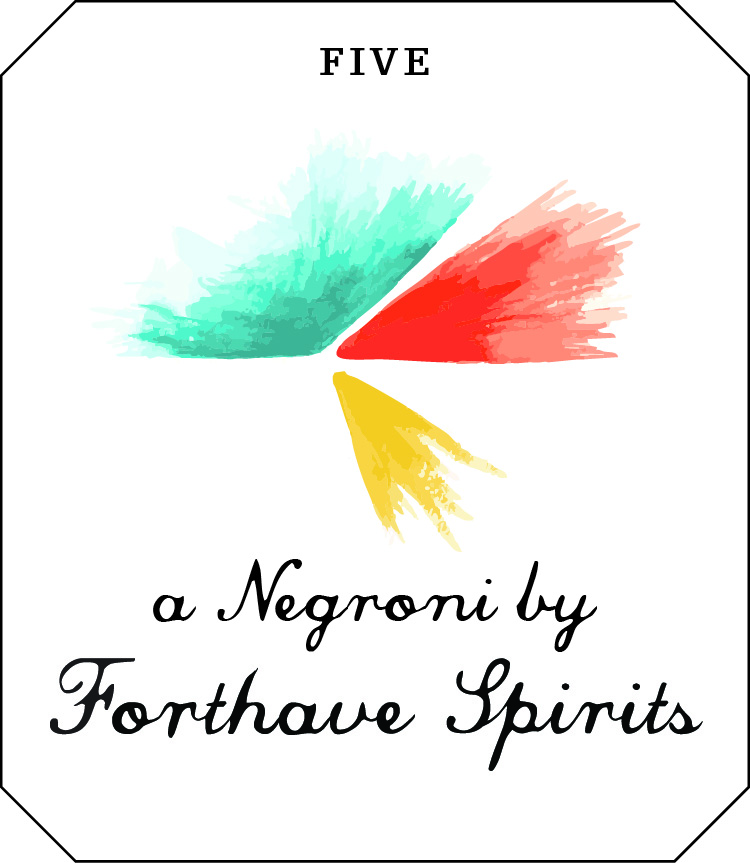 TABC label artwork for Five a Negroni by Forthave Spirits