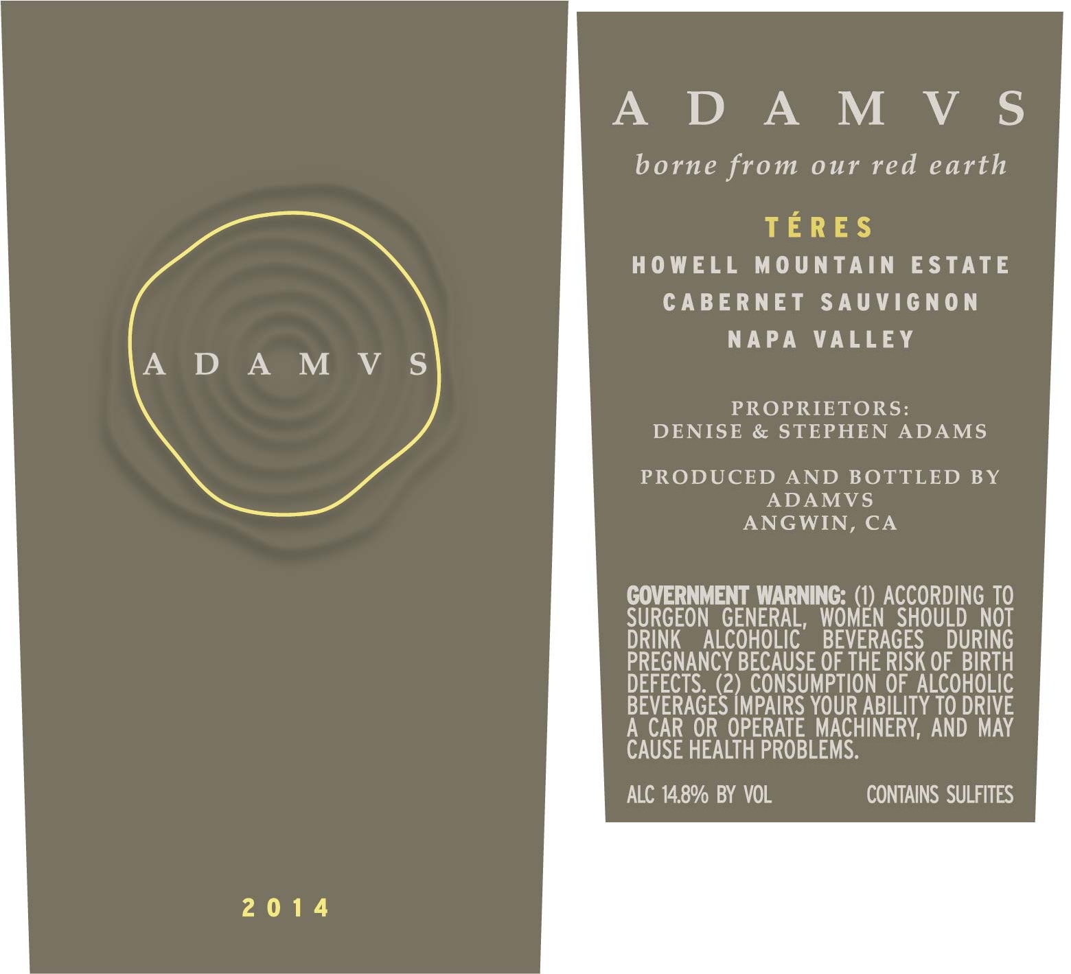 TABC label artwork for ADAMVS TERES