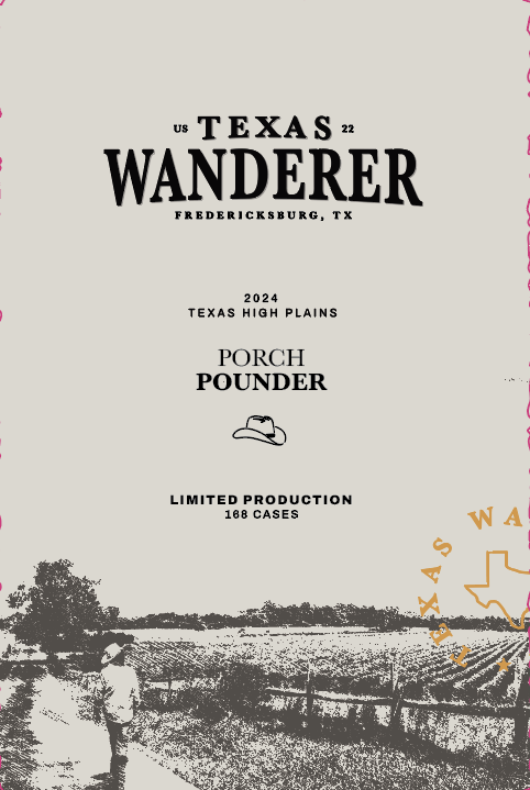 TABC label artwork for Texas Wanderer Wines Porch Pounder