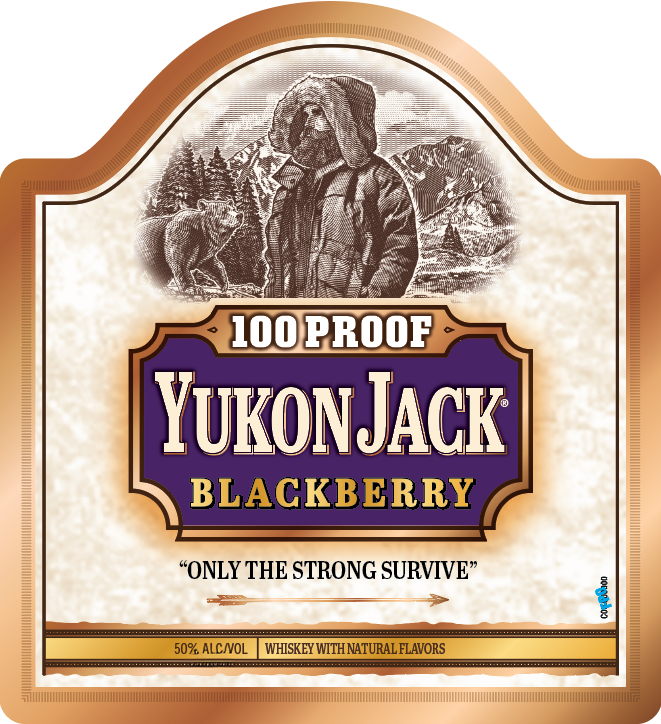 TABC label artwork for Yukon Jack Blackberry 100 Proof 750 ML