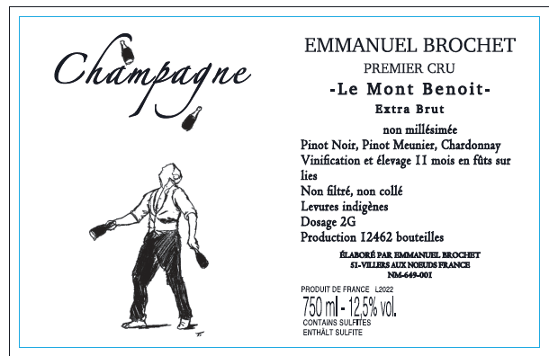 TABC label artwork for EMMANUEL BROCHET LE MONT BENOIT