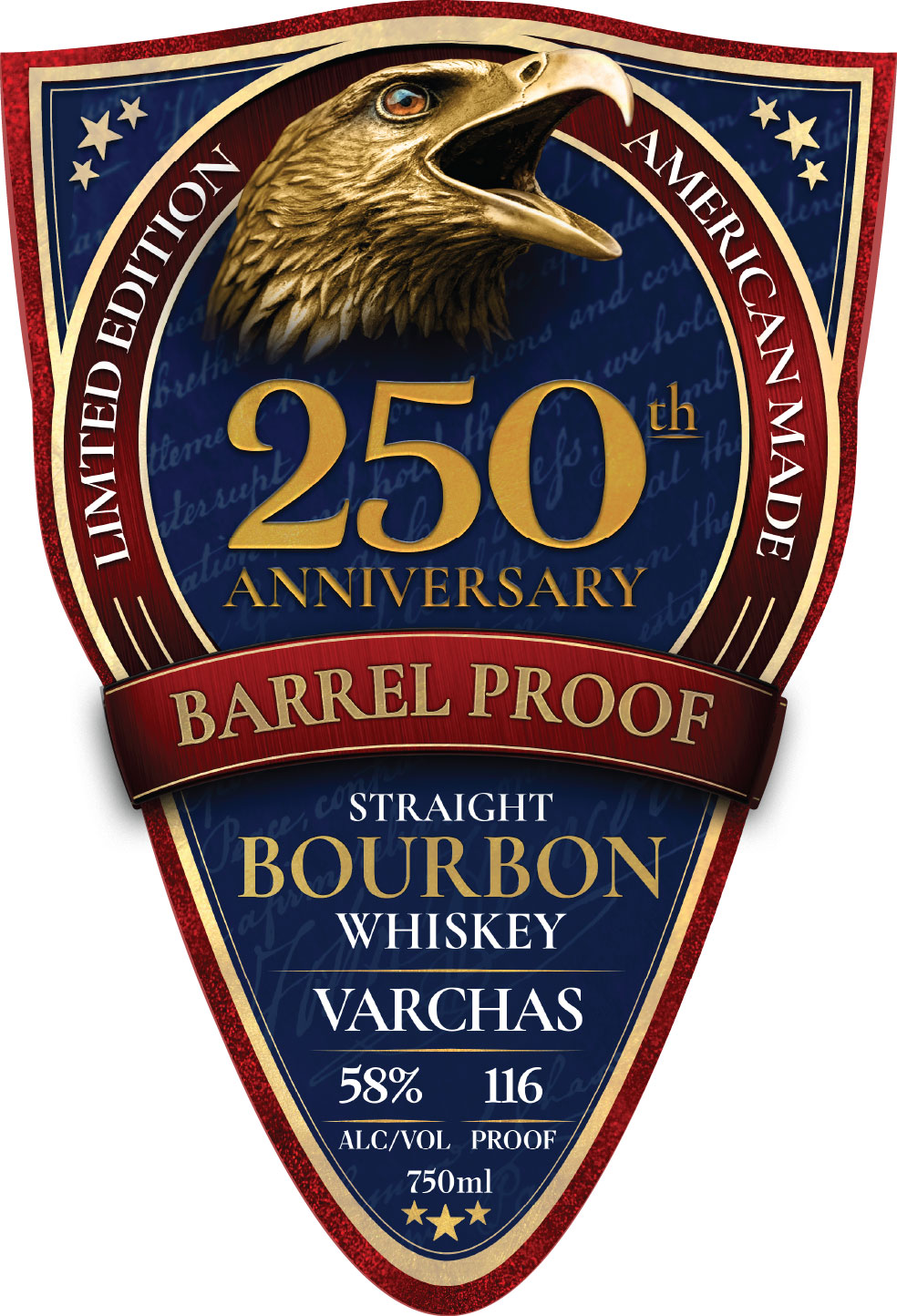 TABC label artwork for Varchas 250th Anniversary