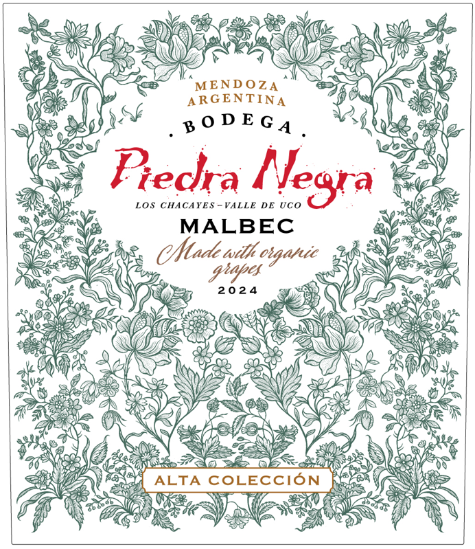 TABC label artwork for Piedra Negra Alta Coleccion Malbec Mendoza