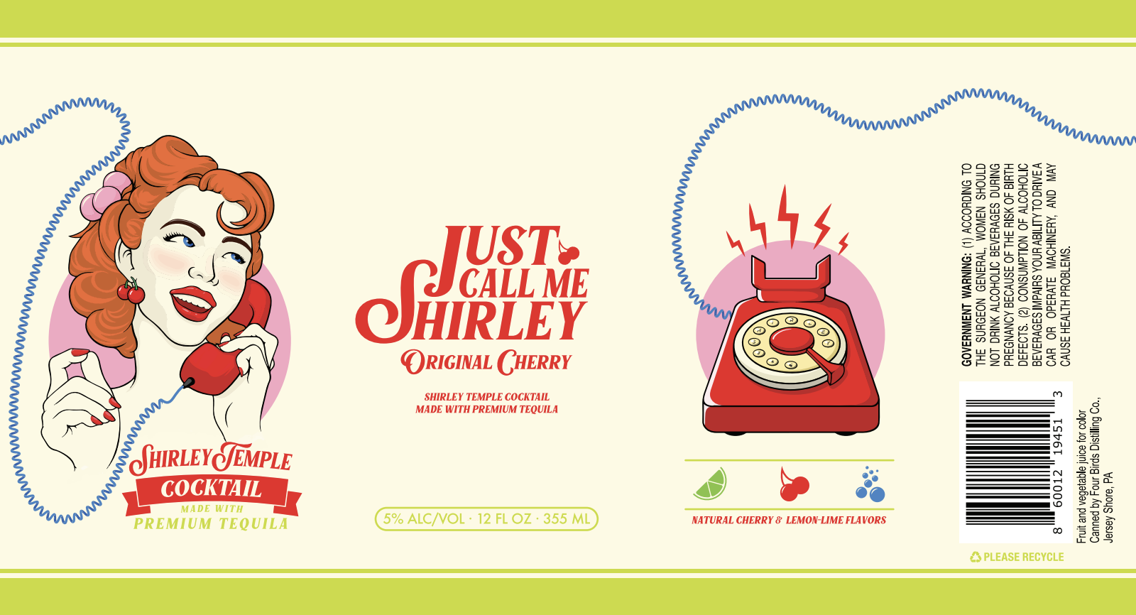 TABC label artwork for Tequila Just Call Me Shirley