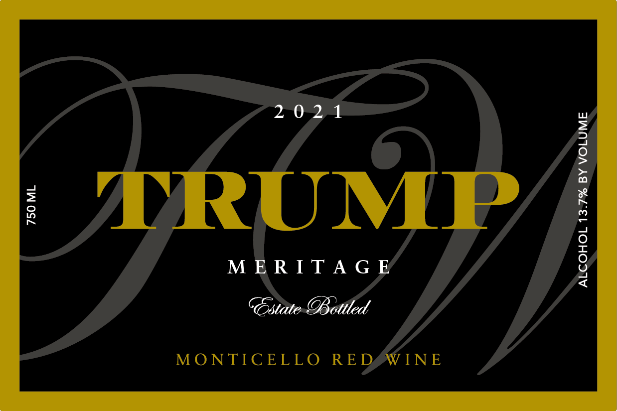 TABC label artwork for TRUMP MERITAGE