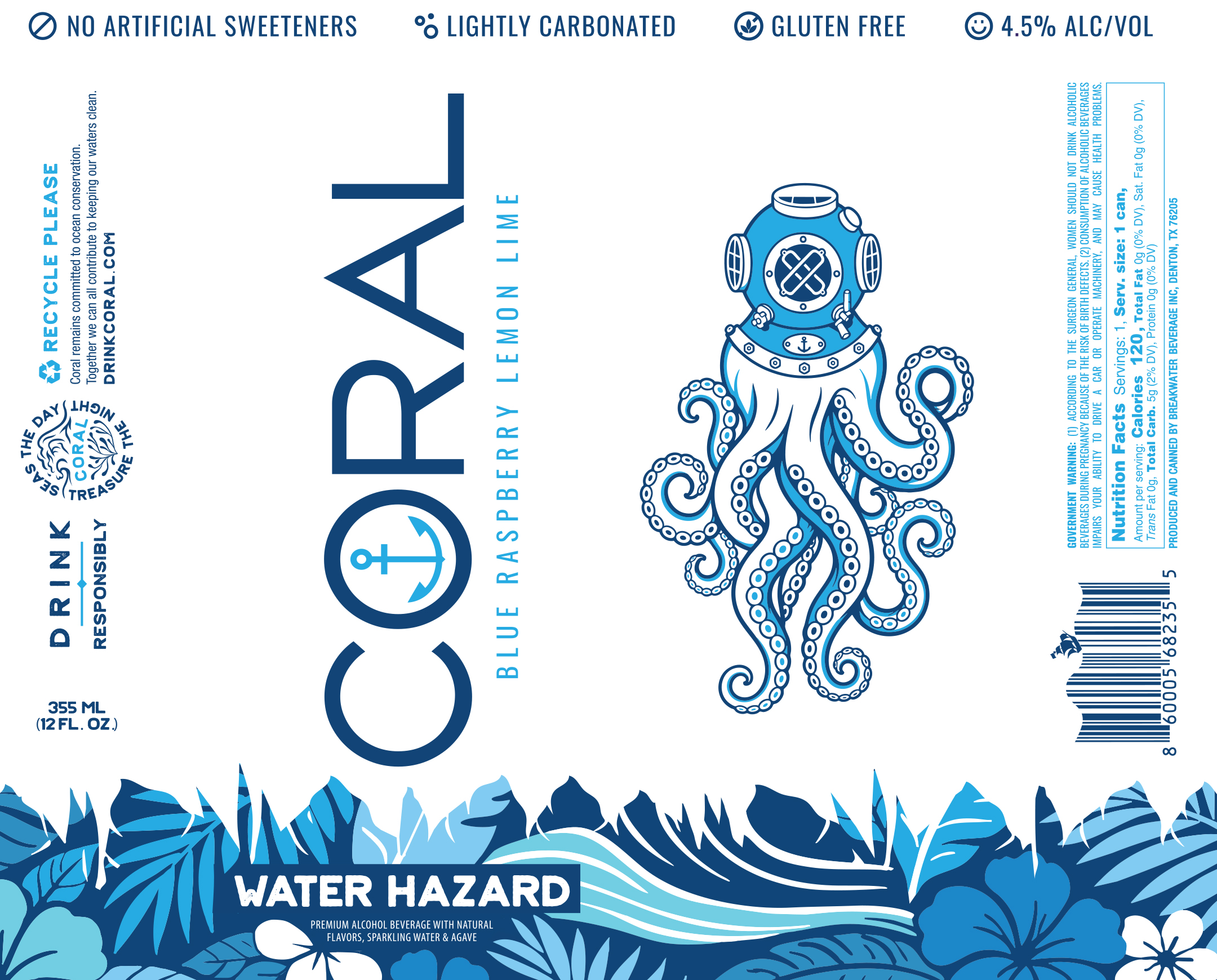 TABC label artwork for Blue Raspberry Lemon Lime