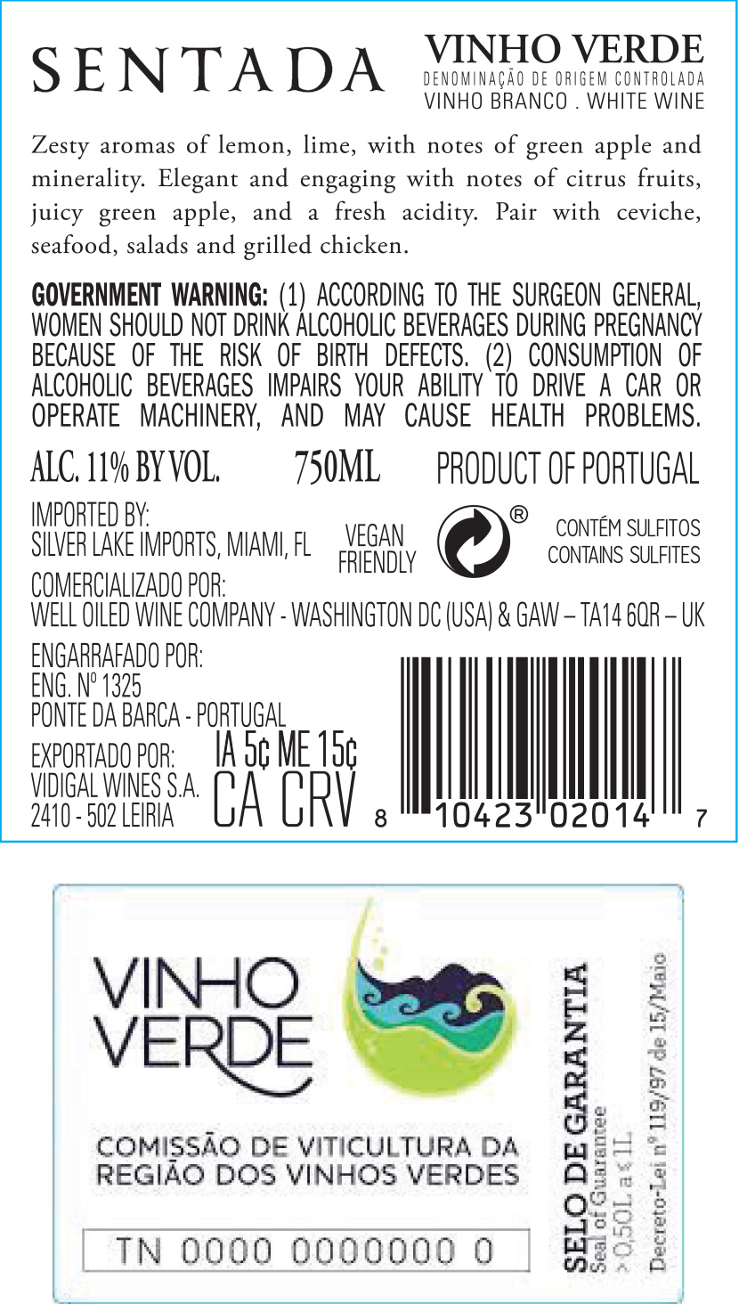 TABC label artwork for Sentada Vinho Verde Branco 2024