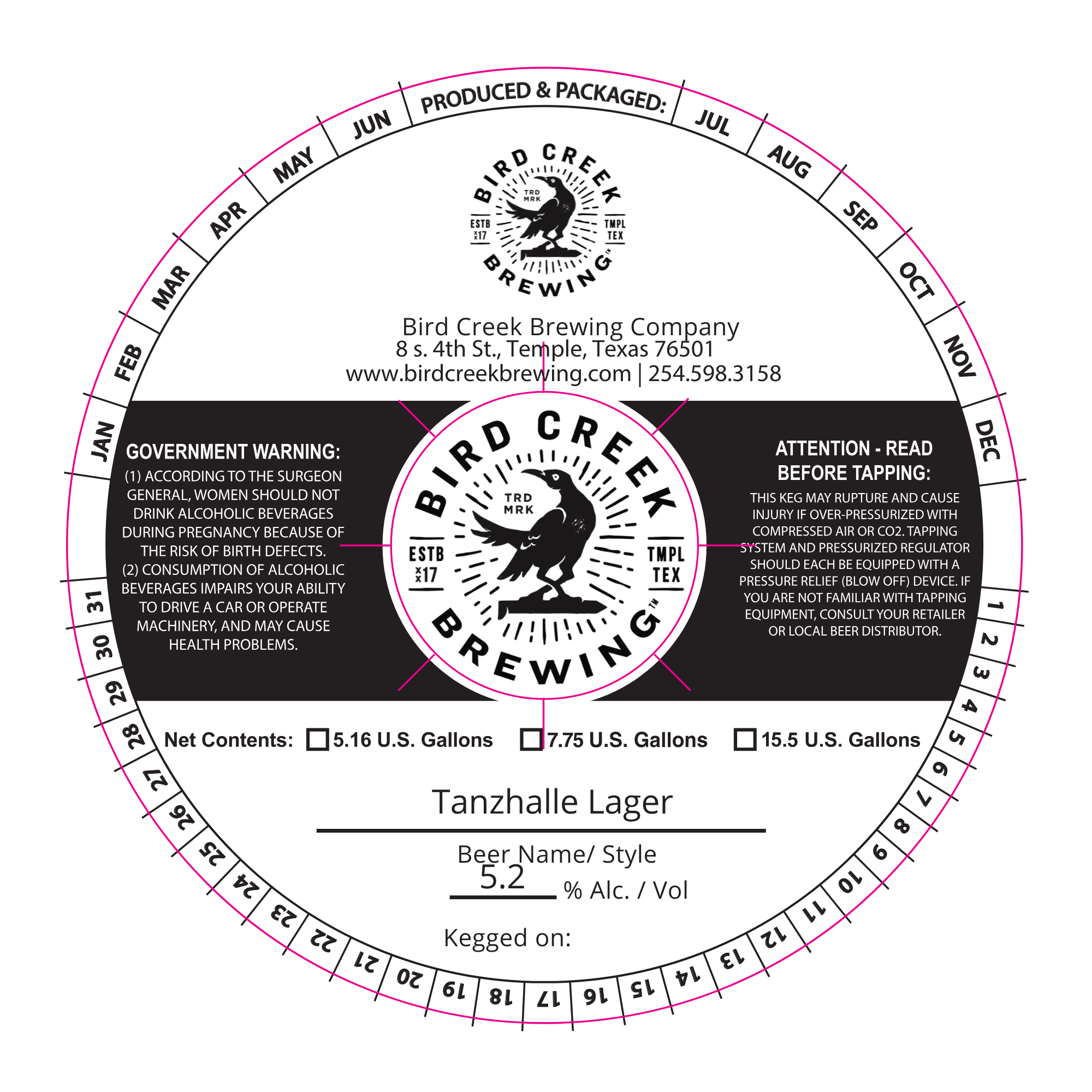 TABC label artwork for Tanzhalle