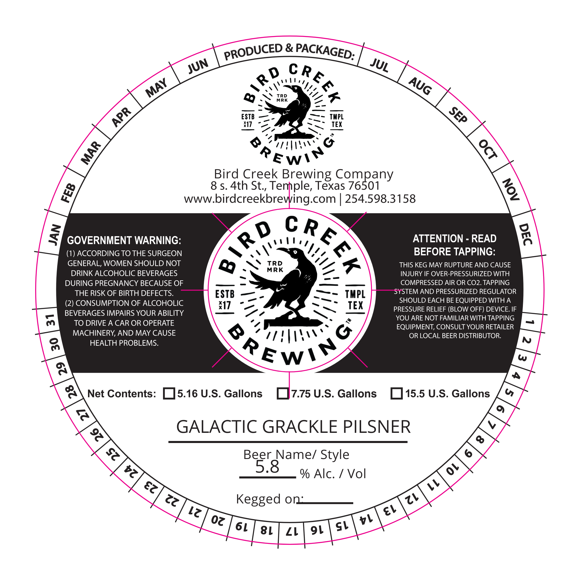 TABC label artwork for Galactic Grackle