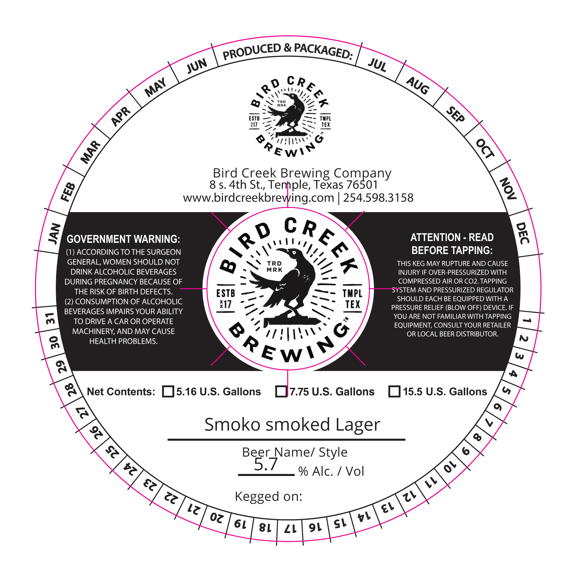 TABC label artwork for Smoko