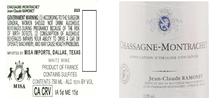 TABC label artwork for JEAN-CLAUDE RAMONET CHASSAGNE-MONTRACHET