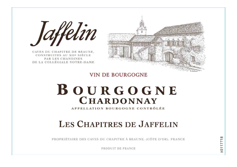 TABC label artwork for Jaffelin Bourgogne Chardonnay "Cuvee des Chapitres"