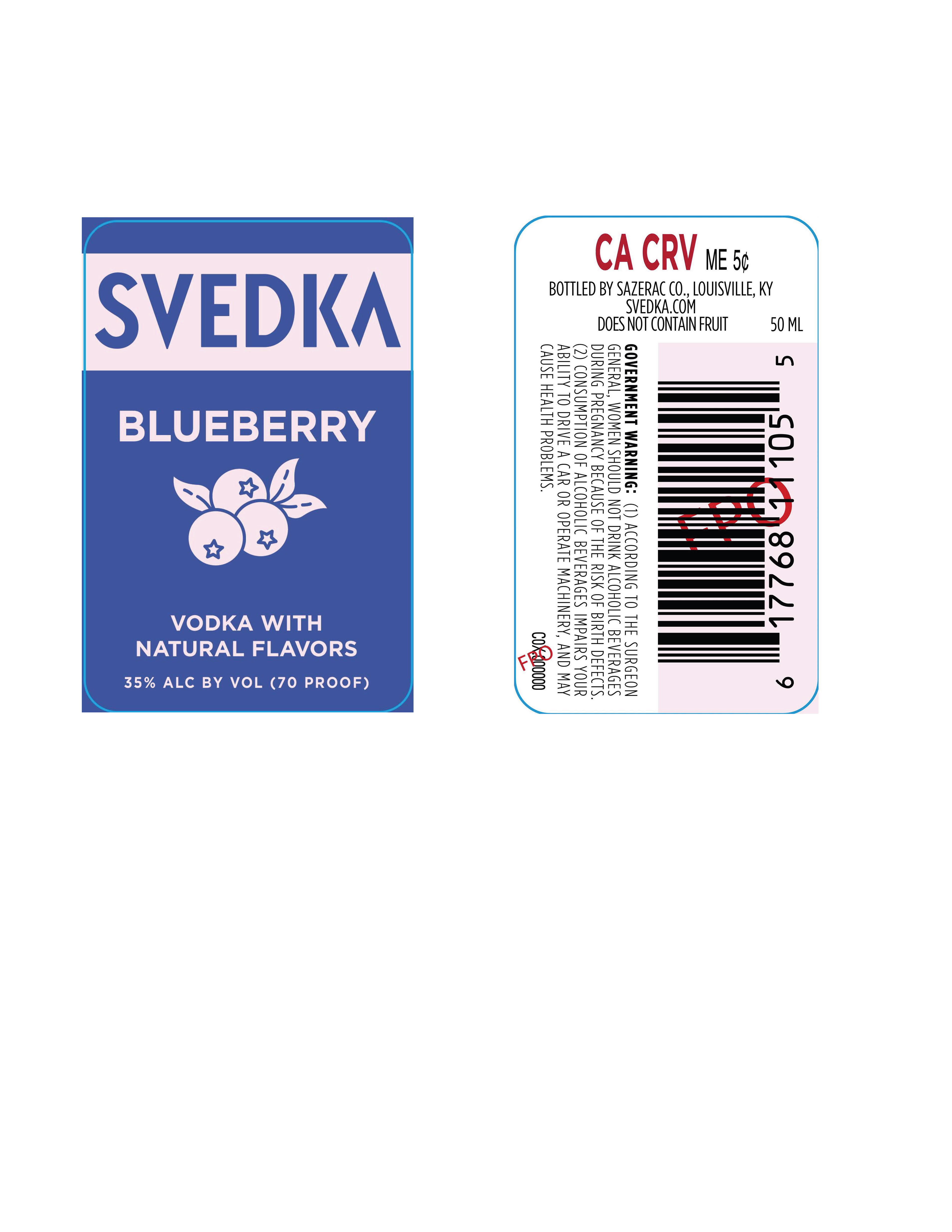 TABC label artwork for Svedka Blueberry Vodka