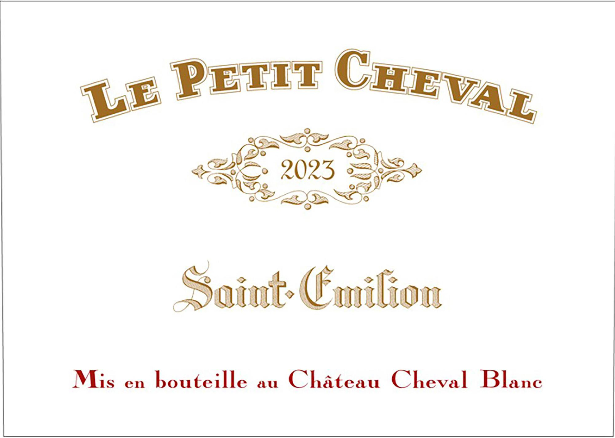 TABC label artwork for Le Petit Cheval St Emilion Grand Cru