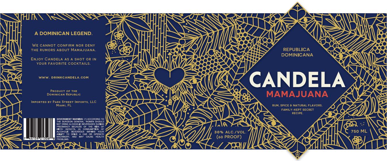 TABC label artwork for CANDELA MAMAJUANA