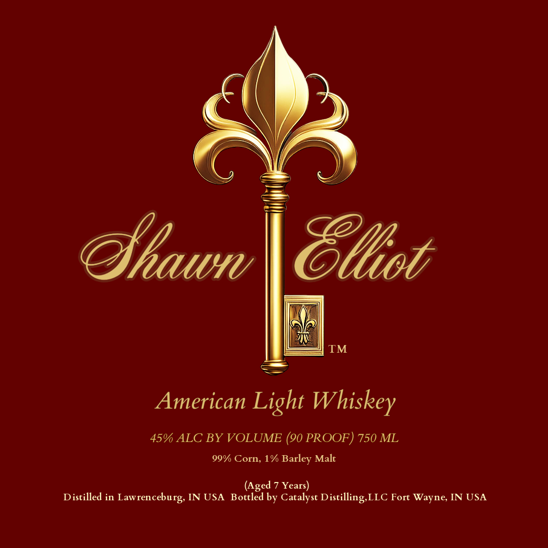 TABC label artwork for Shawn Elliot American Light Whiskey