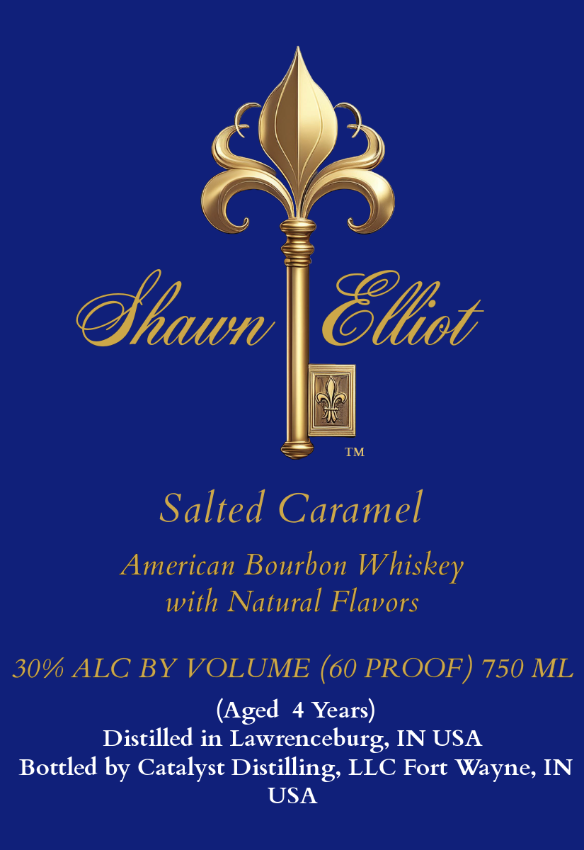 TABC label artwork for Shawn Elliot American Salted Caramel Bourbon