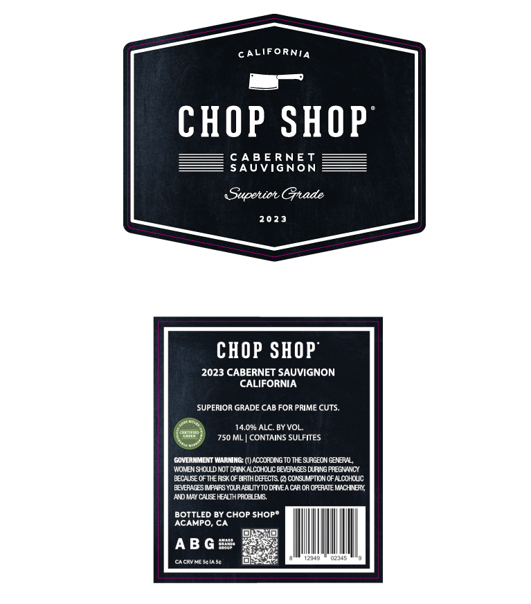 TABC label artwork for CHOP SHOP CABERNET SAUVIGNON CALIFORNIA