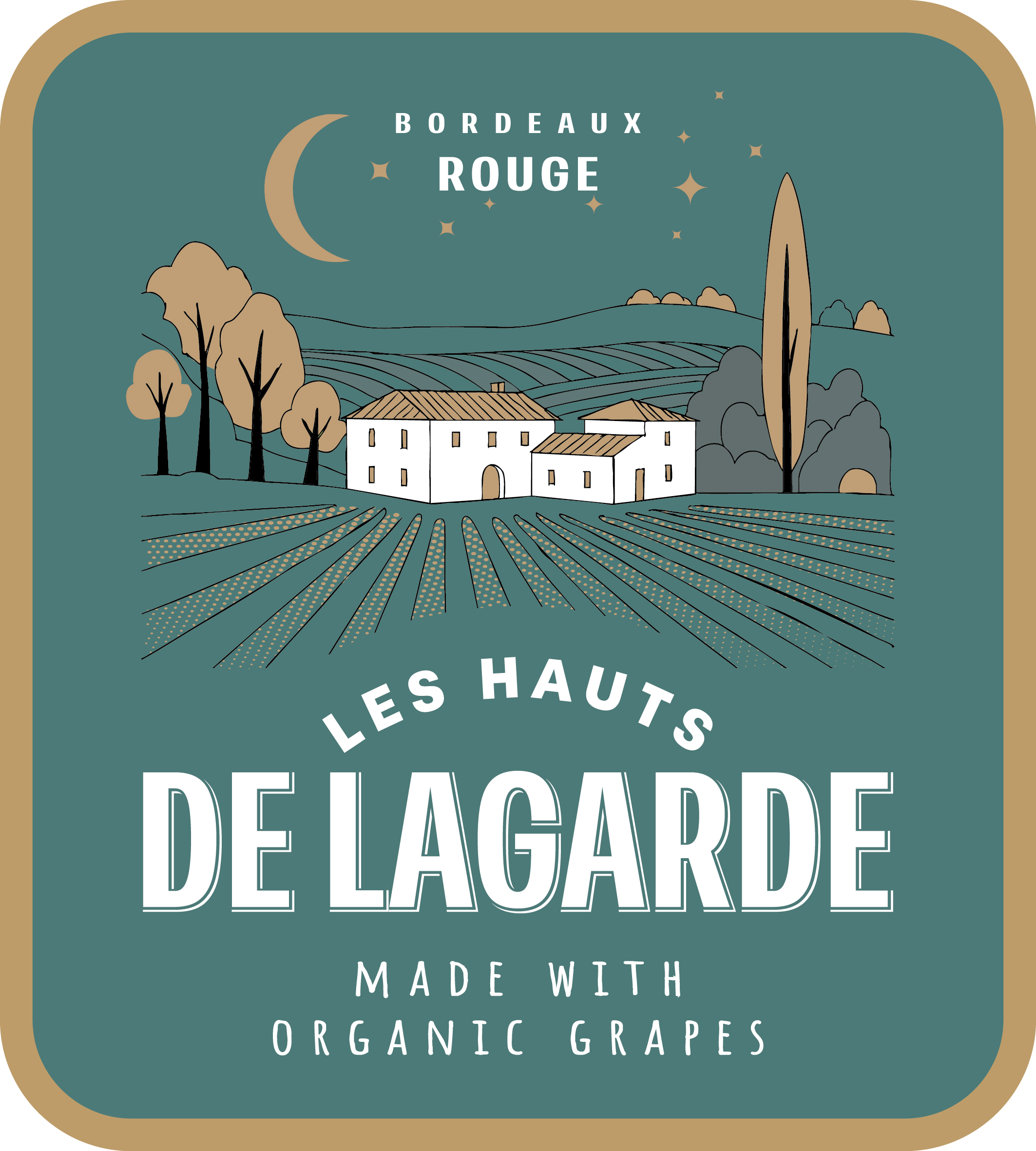 TABC label artwork for LES HAUTS DE LAGARDE RED WINE