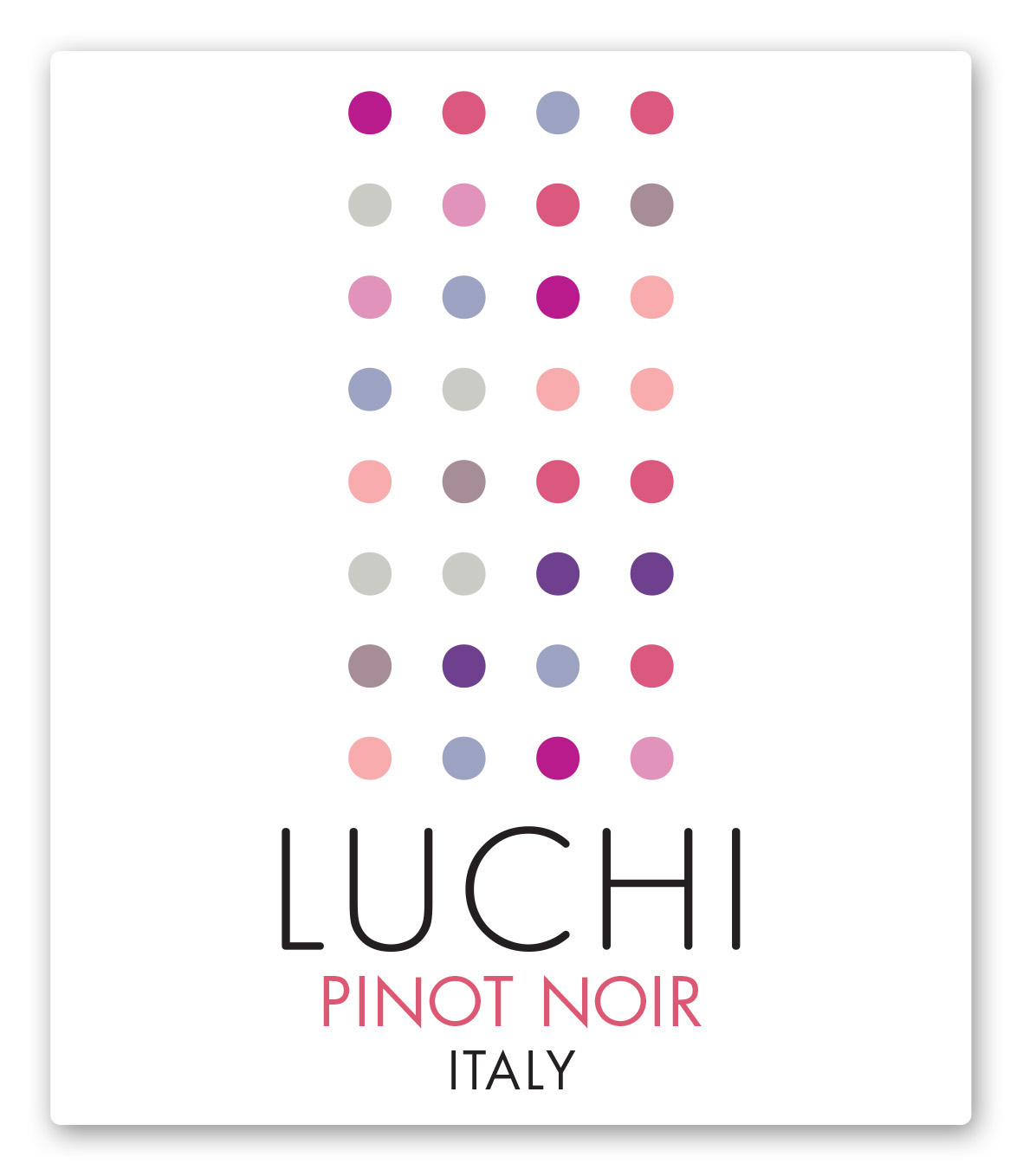 TABC label artwork for Luchi Pinot Noir
