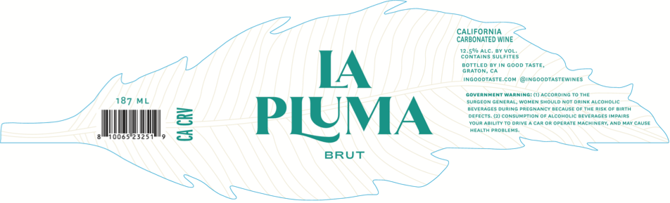 TABC label artwork for LA PLUMA BRUT