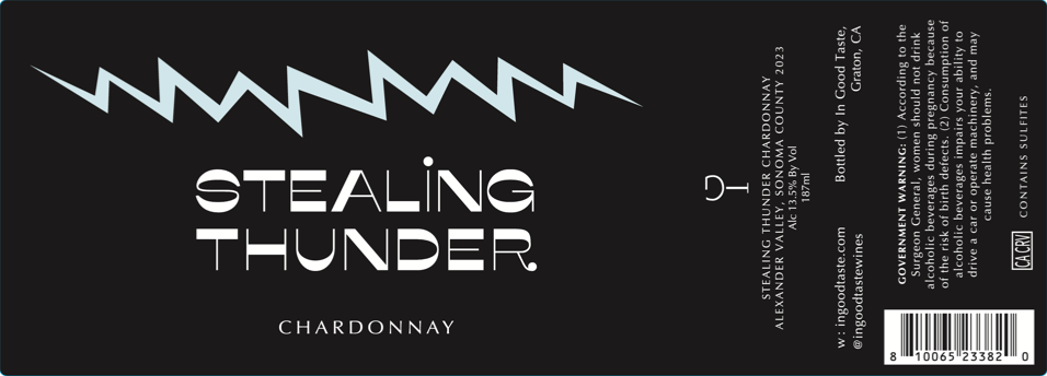 TABC label artwork for STEALING THUNDER CHARDONNAY ALEXANDER VALLEY