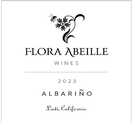 TABC label artwork for Flora Abeille Albarino Lodi California