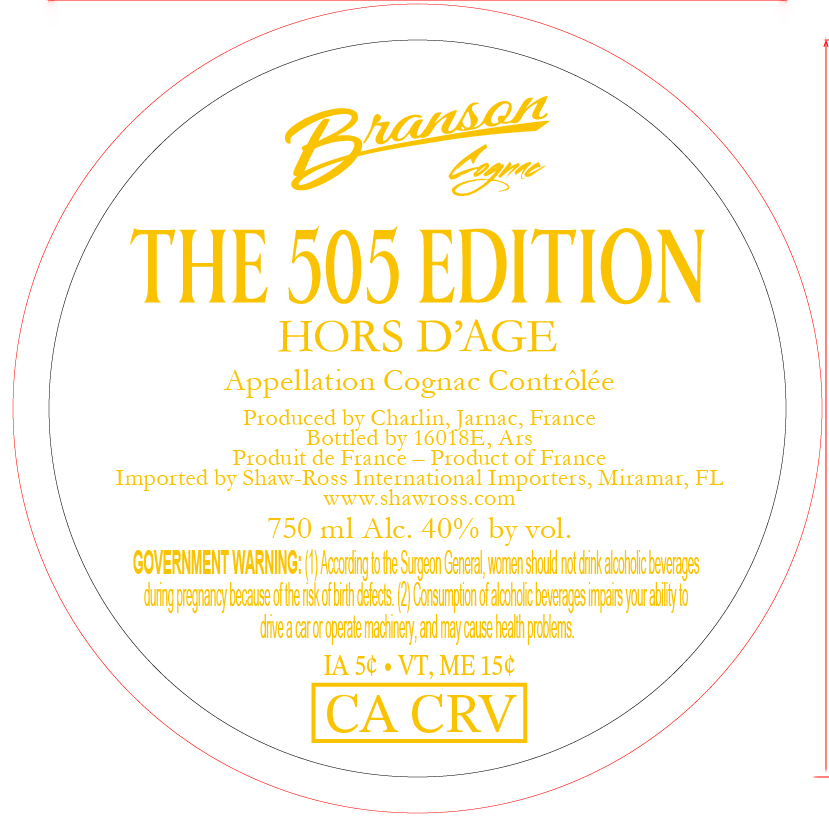 TABC label artwork for BRANSON THE 505 EDITION